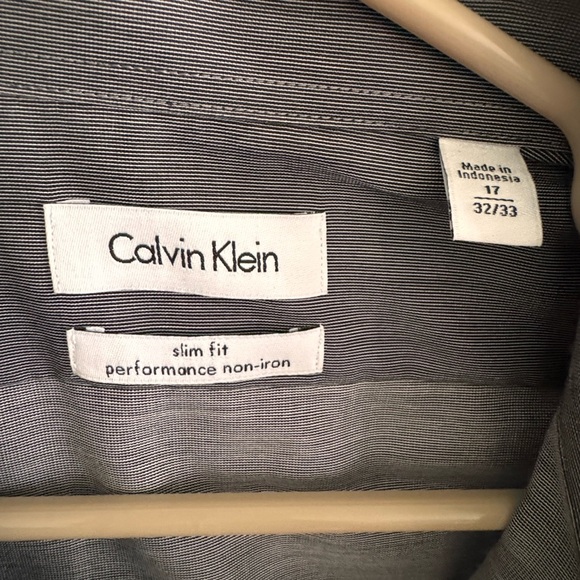 Calvin Klein Charcoal Striped Shirt - Picture 4 of 4